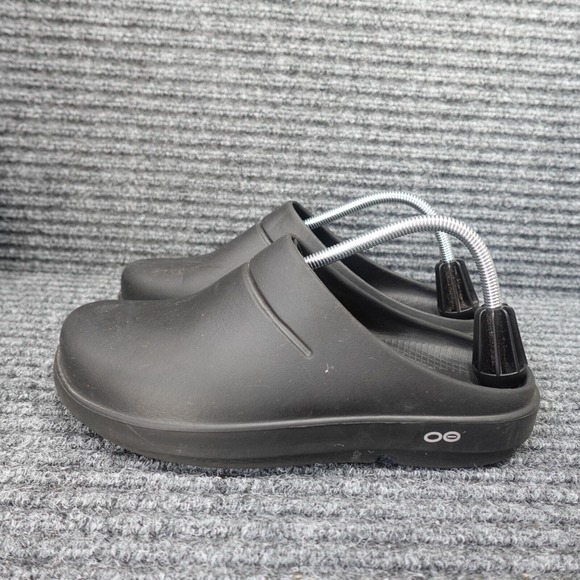 OEFOS Shoes Mens 9 Black Rubber Mule Clogs Comfort Casual Slip On main image 4